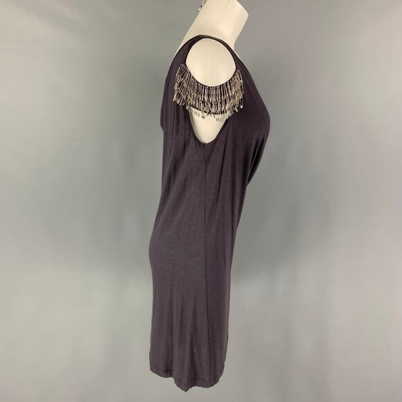 JOHN RICHMOND Size 6 Purple Rayon Wool Safety Pin Tank Dress - Picture 3 of 5